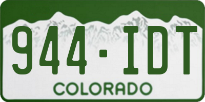 CO license plate 944IDT