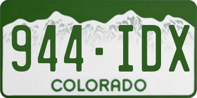 CO license plate 944IDX