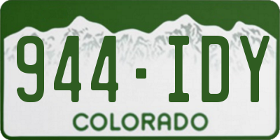 CO license plate 944IDY