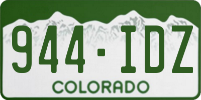 CO license plate 944IDZ
