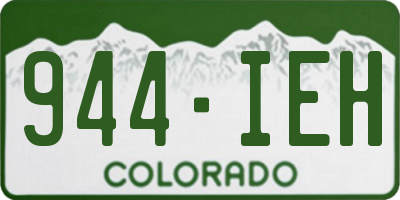 CO license plate 944IEH
