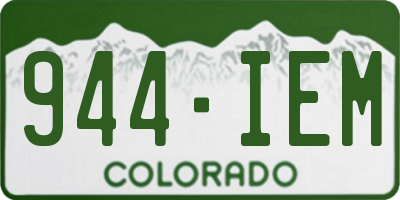 CO license plate 944IEM