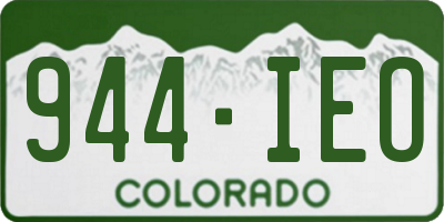 CO license plate 944IEO
