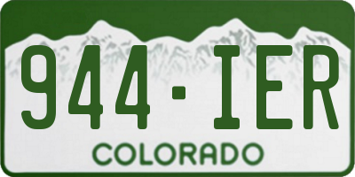 CO license plate 944IER