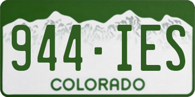 CO license plate 944IES