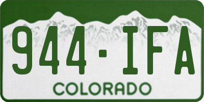 CO license plate 944IFA