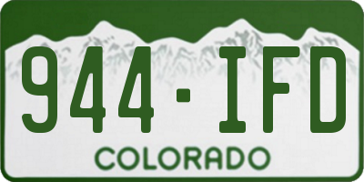 CO license plate 944IFD