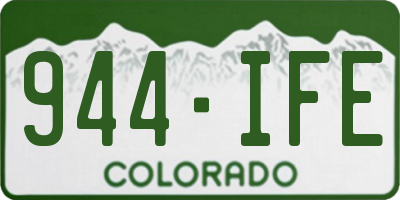 CO license plate 944IFE