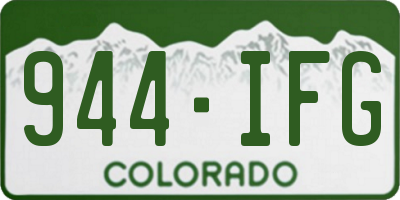 CO license plate 944IFG