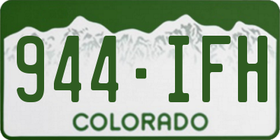 CO license plate 944IFH