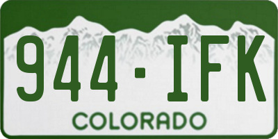 CO license plate 944IFK