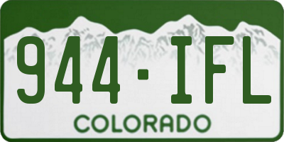 CO license plate 944IFL