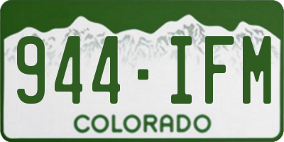 CO license plate 944IFM
