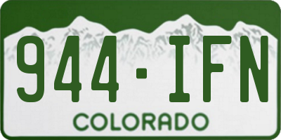 CO license plate 944IFN