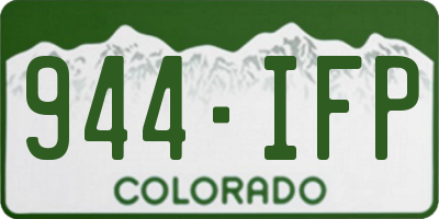 CO license plate 944IFP