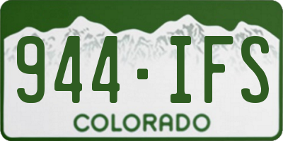 CO license plate 944IFS