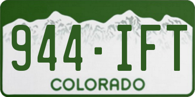CO license plate 944IFT