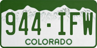 CO license plate 944IFW