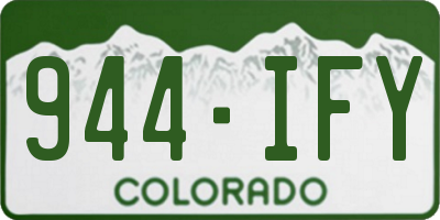 CO license plate 944IFY