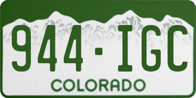CO license plate 944IGC