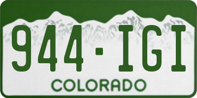 CO license plate 944IGI