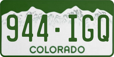 CO license plate 944IGQ