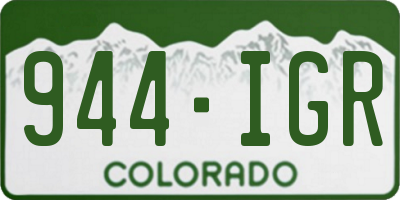 CO license plate 944IGR