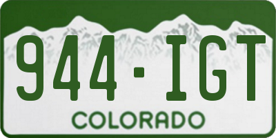 CO license plate 944IGT