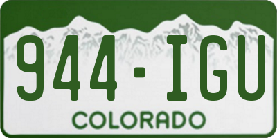 CO license plate 944IGU