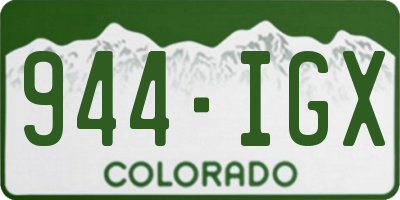 CO license plate 944IGX