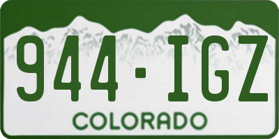 CO license plate 944IGZ