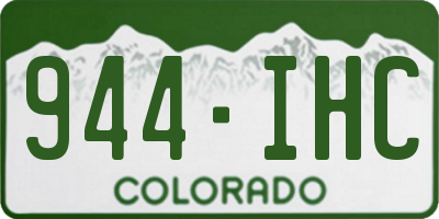 CO license plate 944IHC