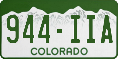 CO license plate 944IIA