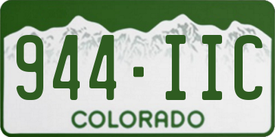 CO license plate 944IIC