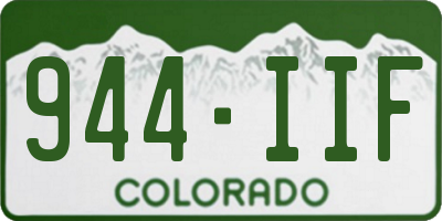 CO license plate 944IIF