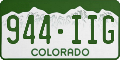 CO license plate 944IIG
