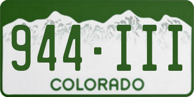 CO license plate 944III