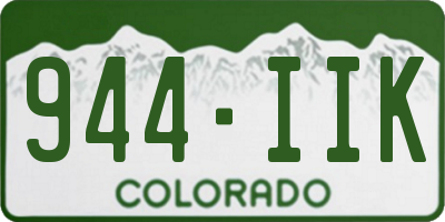 CO license plate 944IIK
