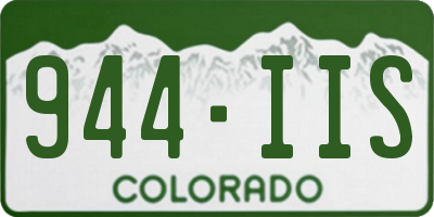 CO license plate 944IIS