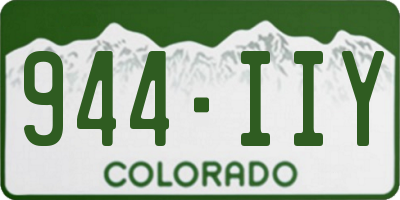 CO license plate 944IIY
