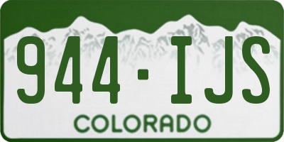 CO license plate 944IJS