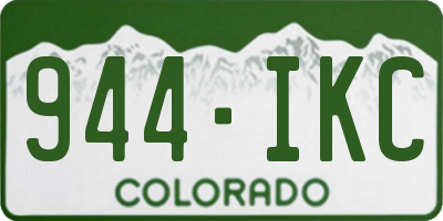 CO license plate 944IKC