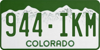 CO license plate 944IKM