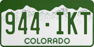 CO license plate 944IKT