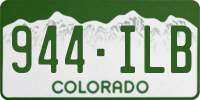 CO license plate 944ILB