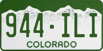 CO license plate 944ILI
