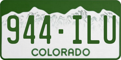 CO license plate 944ILU