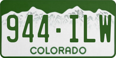 CO license plate 944ILW