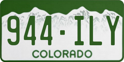 CO license plate 944ILY