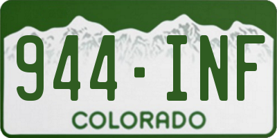 CO license plate 944INF